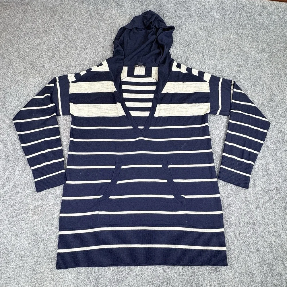 Vintage Y2K Banana Republic Hoodie Sweater Mens L Navy Wool Baja Boho Coastal
